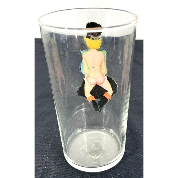 Peek-A-Boo Painted Pin Up Nude Lady Glasses Lot of 4 Women of the World Vtg - Picture 3 of 10